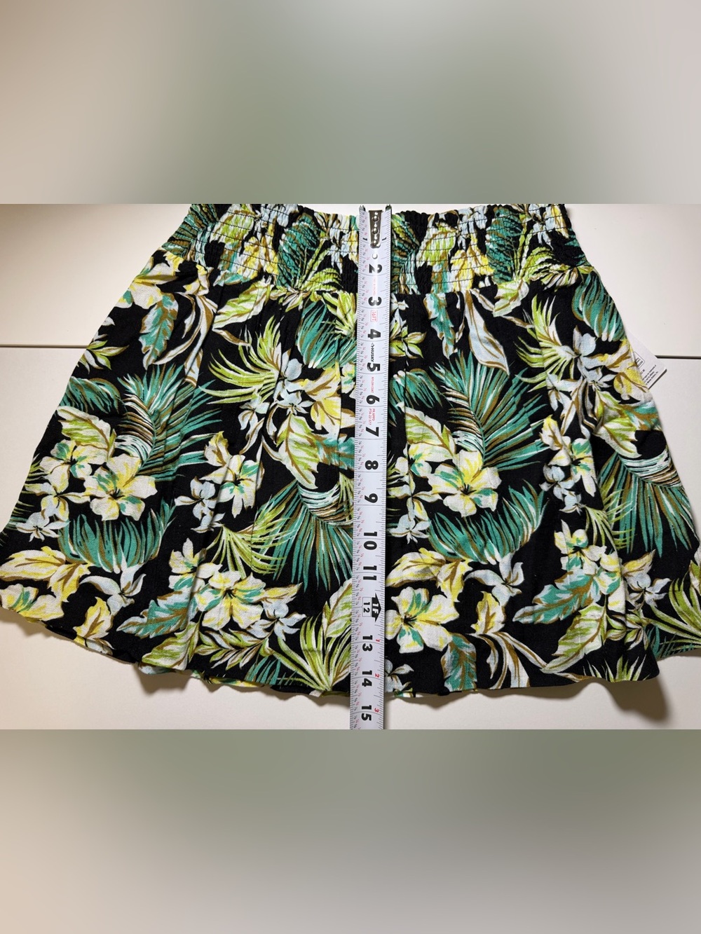 NWT Hurley Tropical Floral Skater Mini Skirt Hawaiian Palm Coast Retails $50 - Picture 7 of 9
